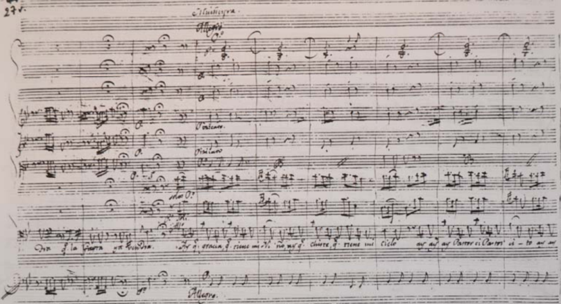 Folla da partitura orixinal na que se aprecia a anotación Muiñeyra Allegro na parte superior, cortesía Joám Trillo .png